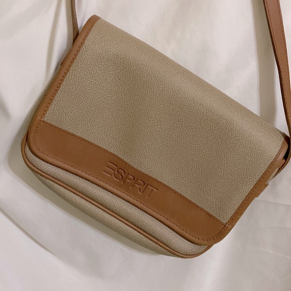 Esprit Handbags - Vintage ESPRIT Purse - Beautiful condition! Beige and Brown! The 90’s ar…